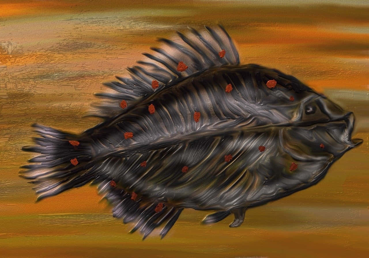 Artistic Plaice Fish Illustration Wallpaper