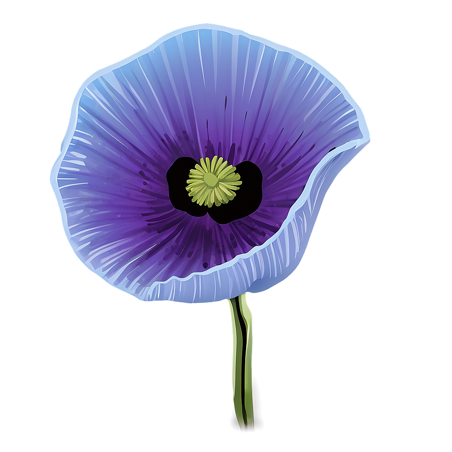 Artistic Poppy Flower Vector Png Wls PNG
