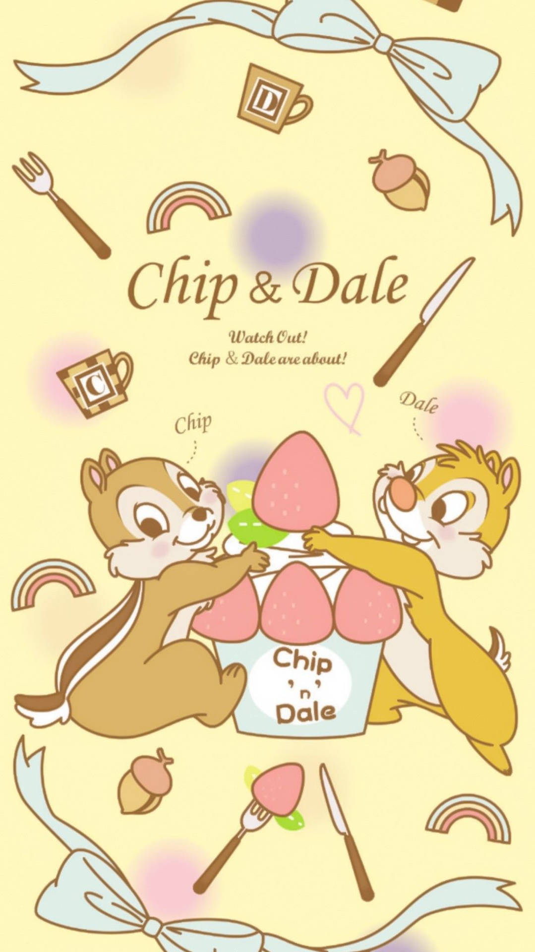 Artistic Poster Of Chip N Dale Background