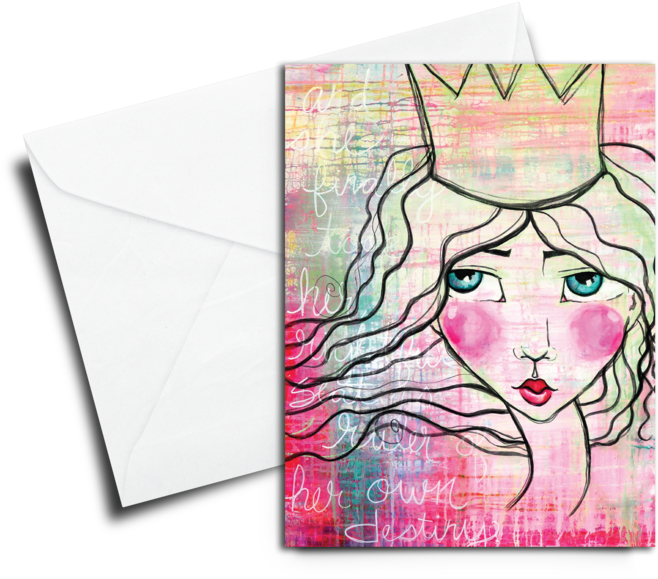 Artistic Queen Greeting Card PNG