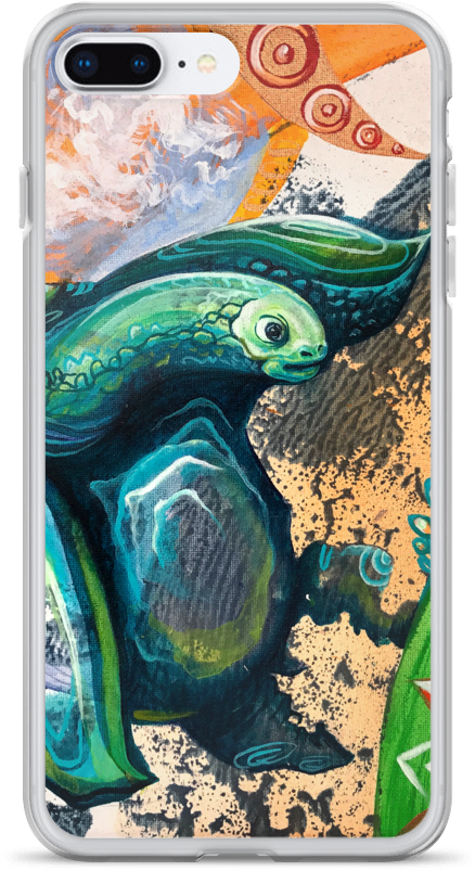 Artistic Turtle Design Phone Case SVG