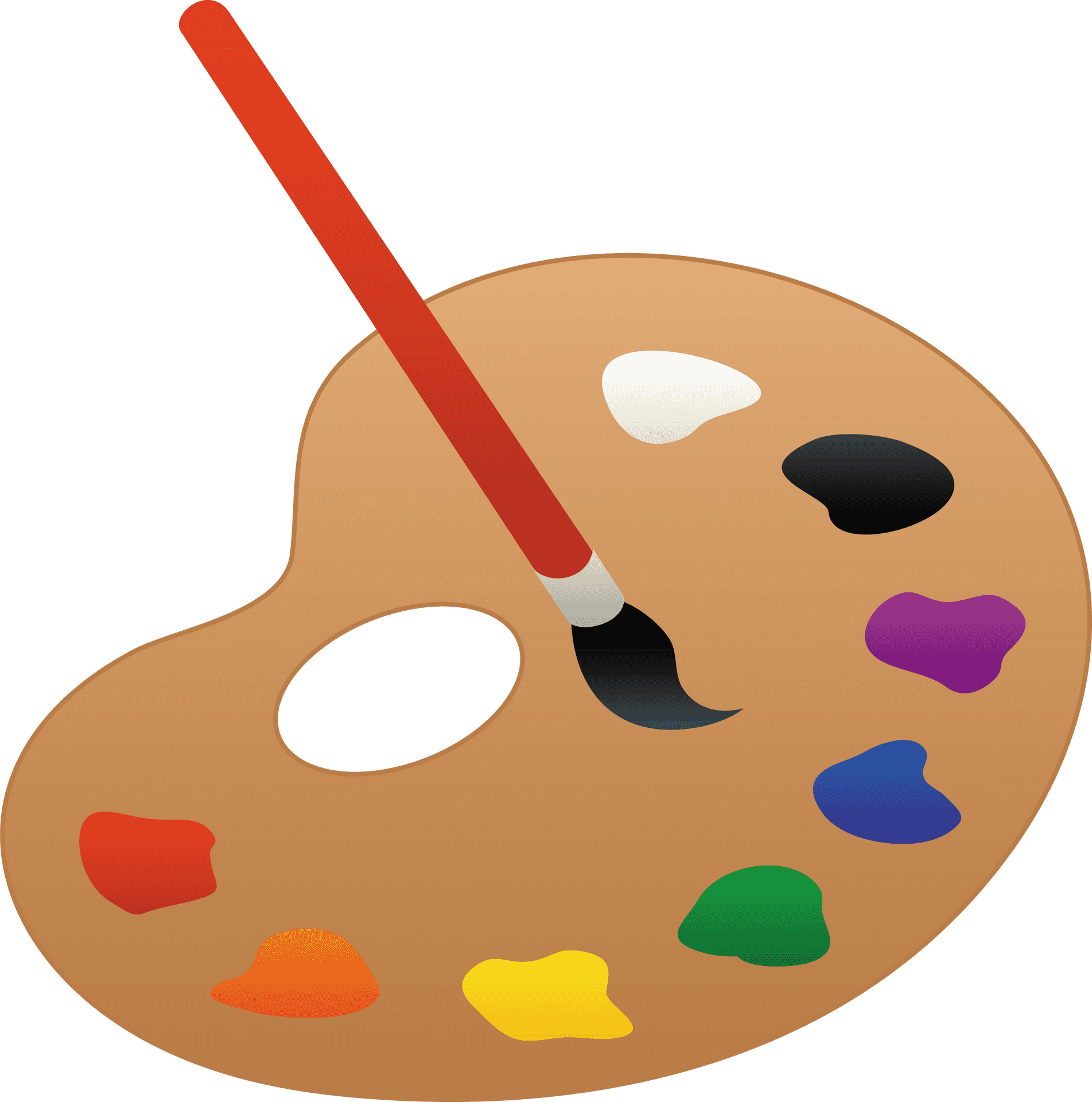 Artists Palettewith Brushand Colors.png PNG