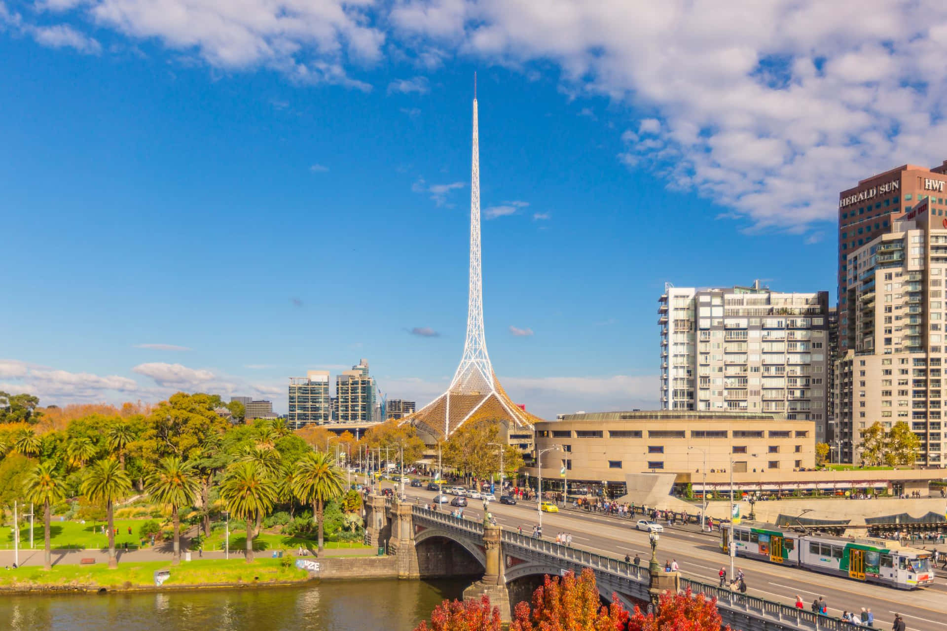 Arts Centre Melbourne Spire Skyline Wallpaper