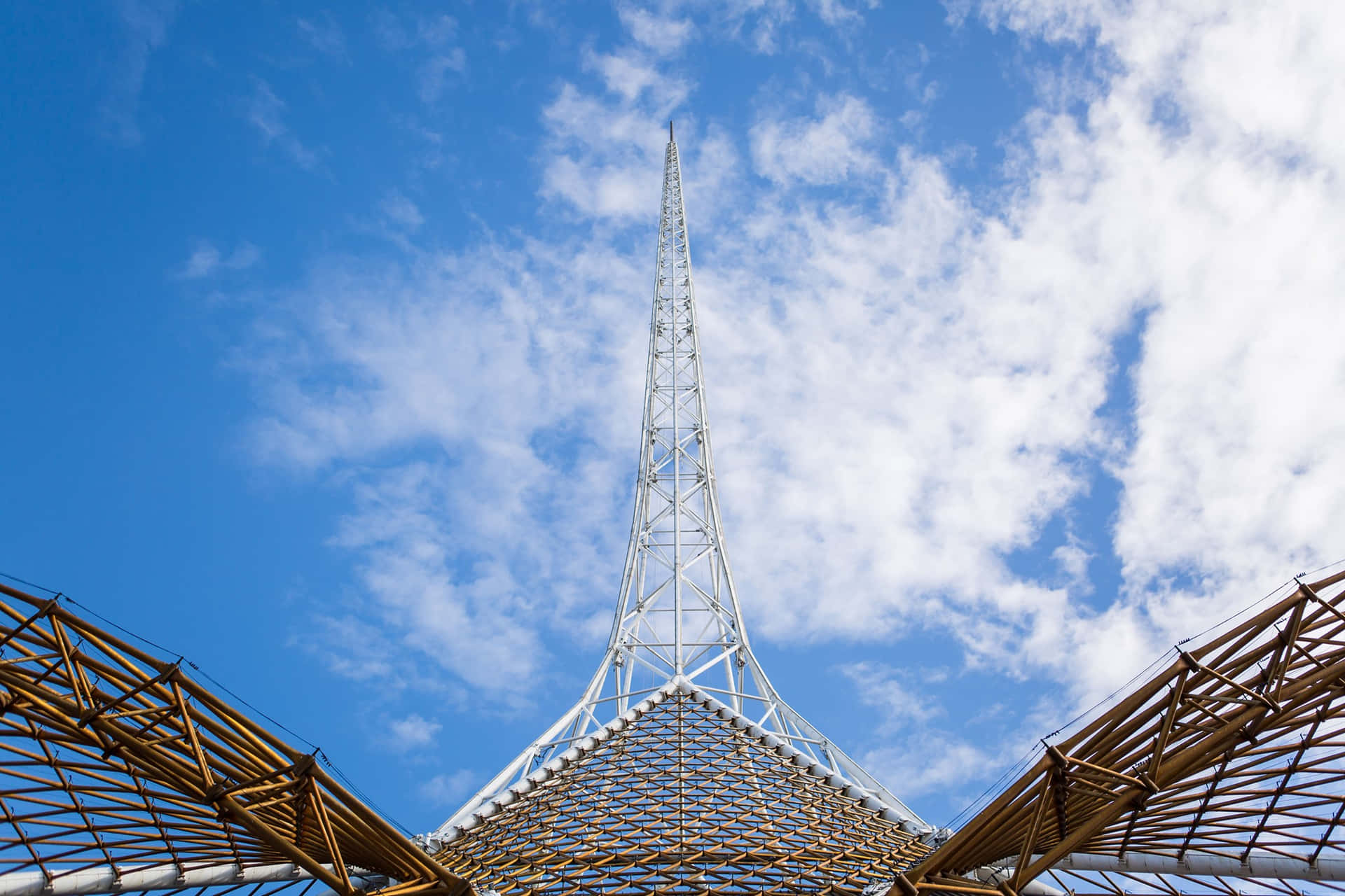 Arts Centre Melbourne Spire Skyview Wallpaper