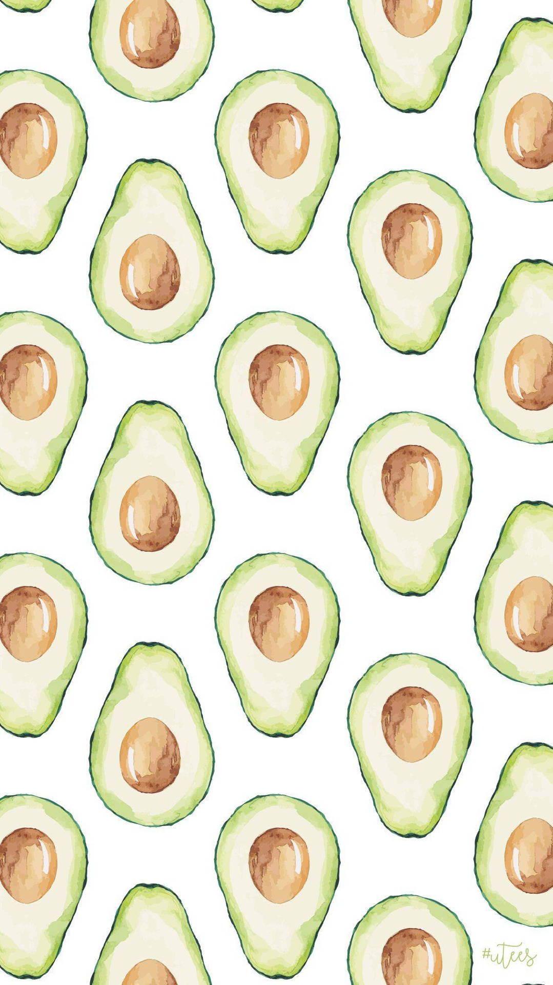 Artsy Avocado Fruit Patterns Digital Painting Picture
