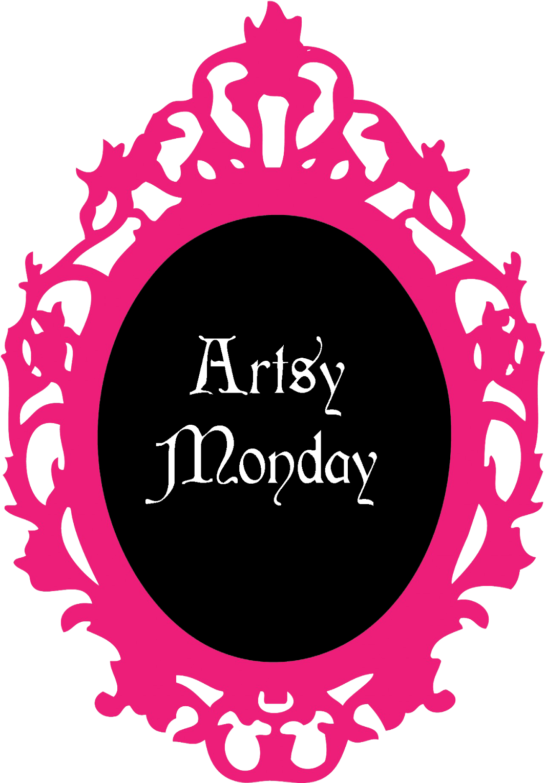 Artsy Monday Logo Pink Frame PNG