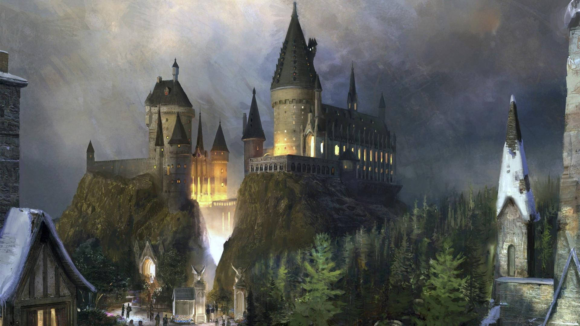 “The Magical Castle of Hogwarts” Wallpaper