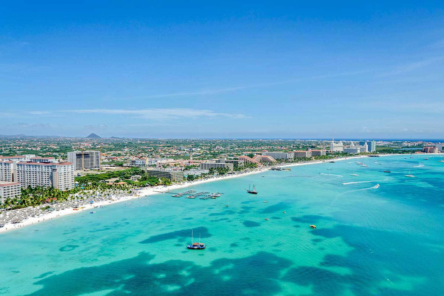 Aruba Beach Aerial View Pictures