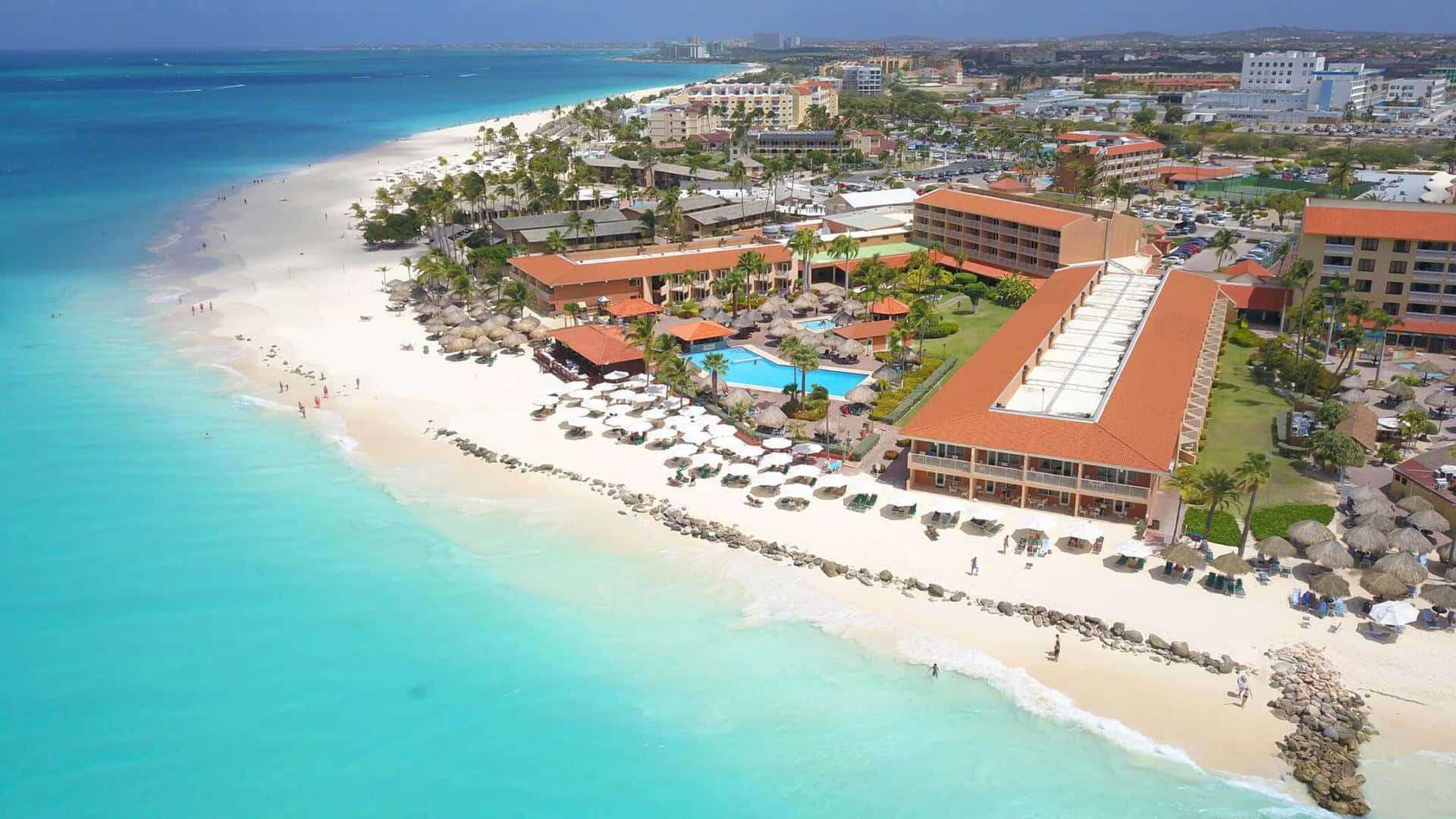Imágenesde Los Resorts De Playa En Aruba.