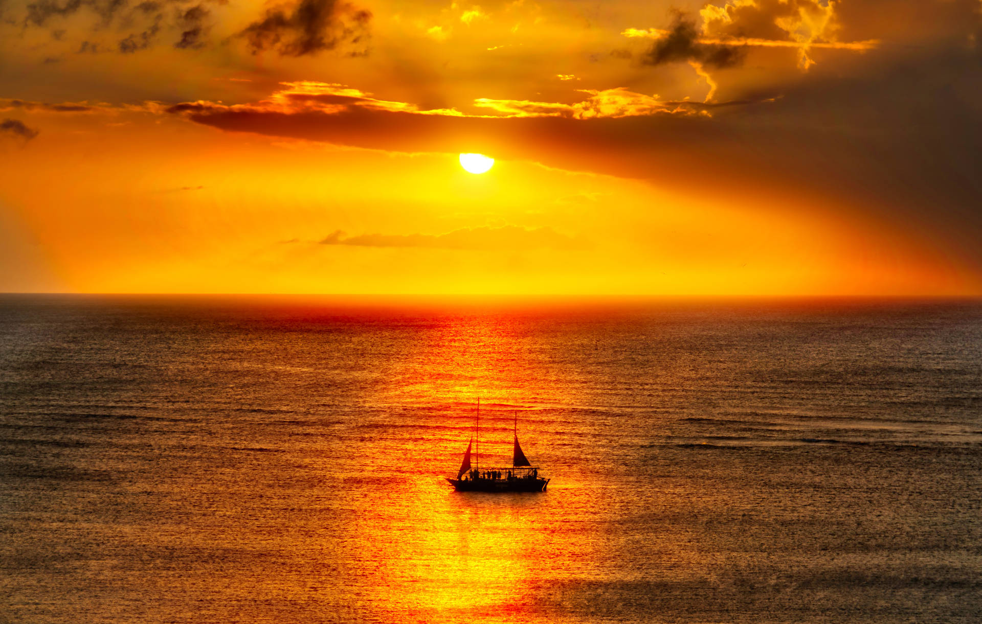 Aruba Golden Sunset Wallpaper