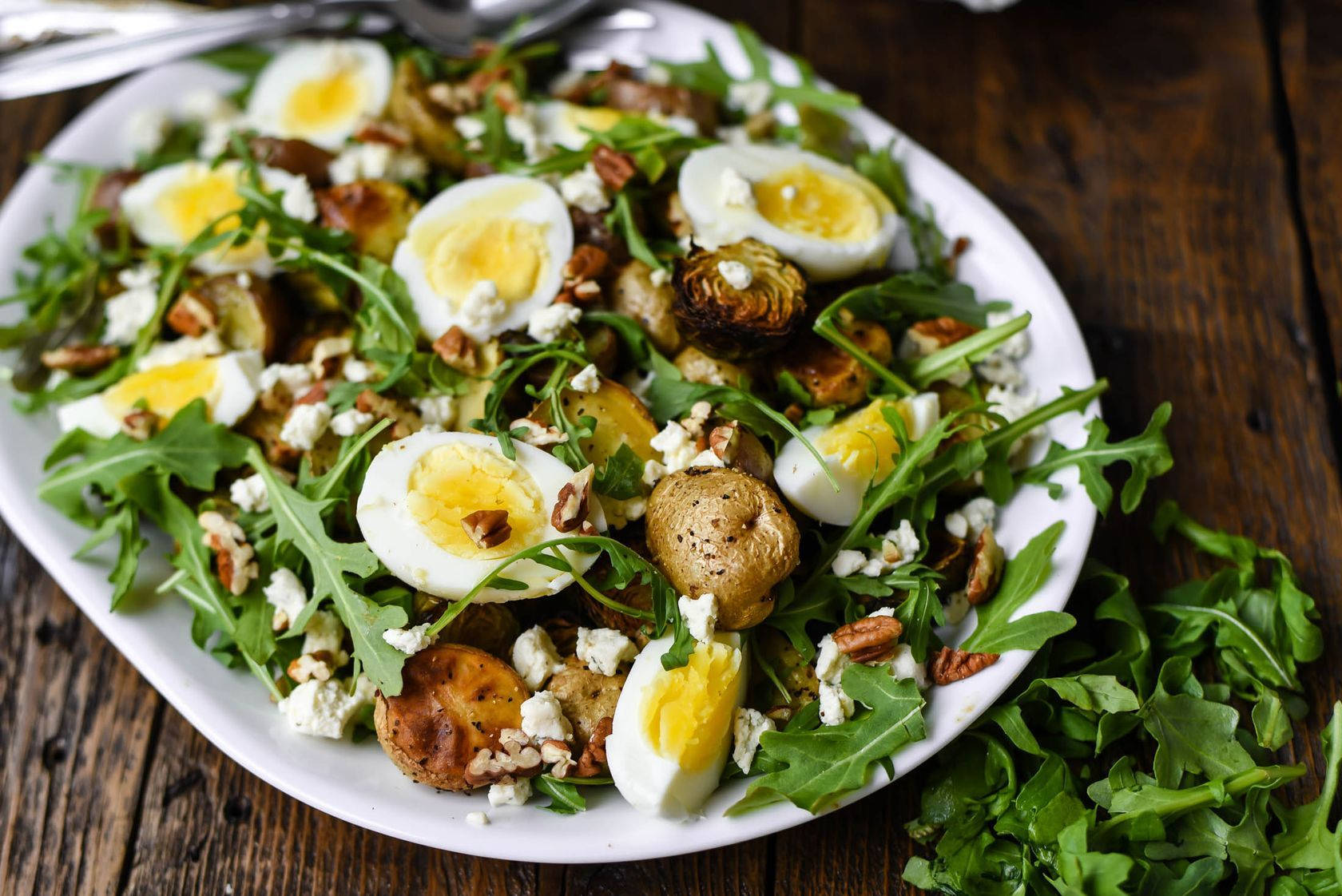 Arugula, Eggs, And Potatoes Salad Wallpaper