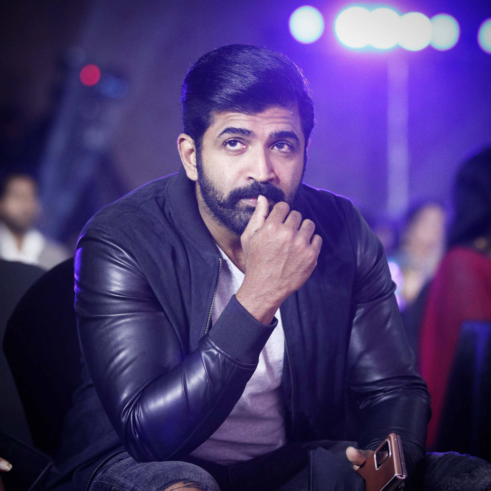 Arun Vijay Leather Jacket Background