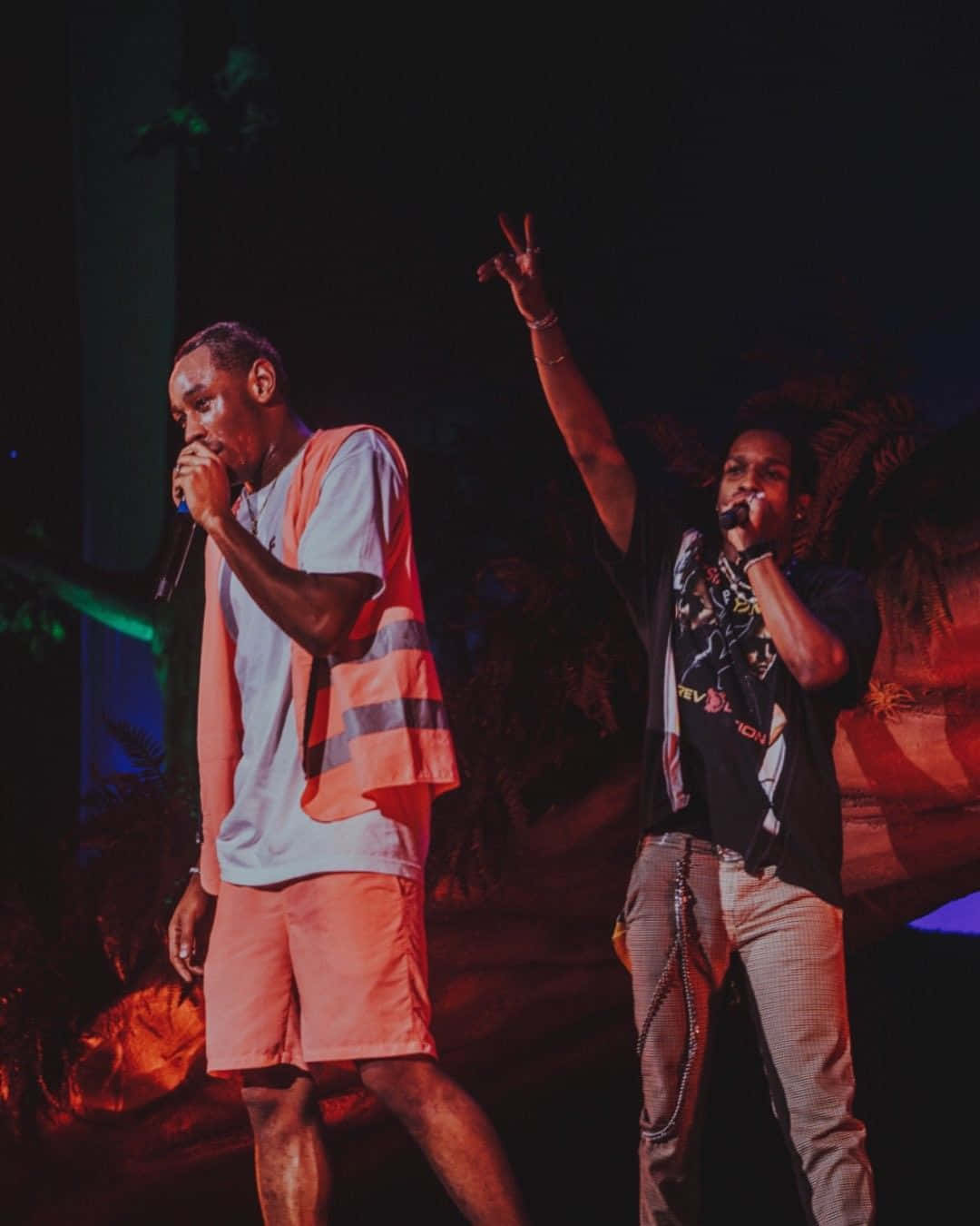 Hip Hop Artists Asap Rocky and Tyler the Creator Share a Laugh Wallpaper