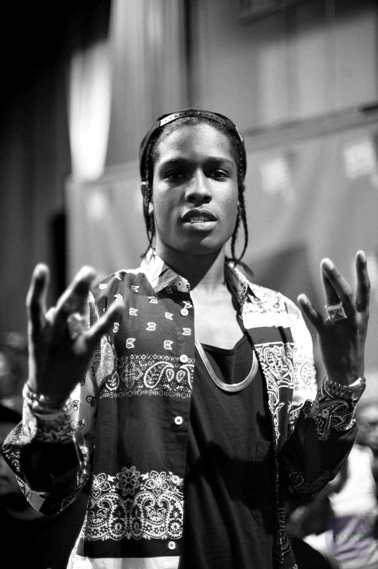 ASAP Rocky promotes his latest hit single.