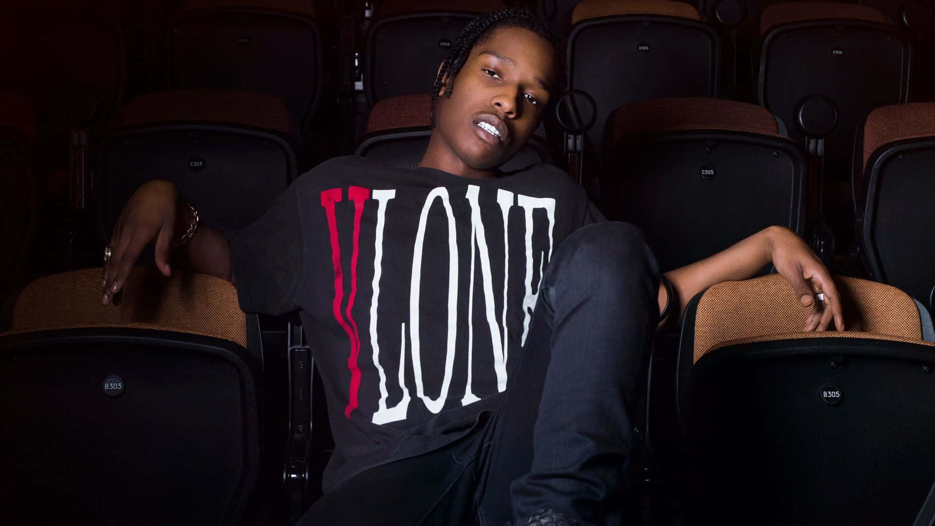 ASAP Rocky enjoying a relaxing day in his mansion.