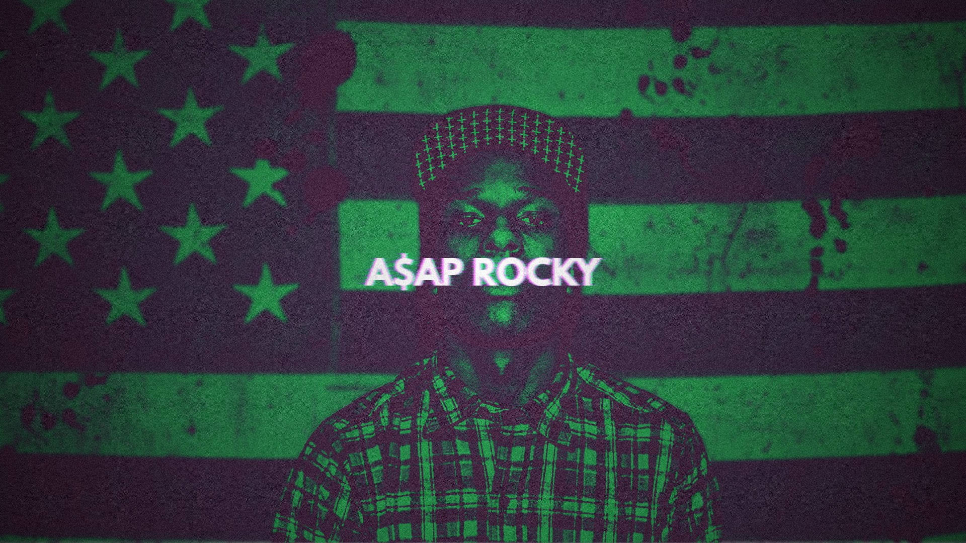 Asap Rocky Green Flag Background