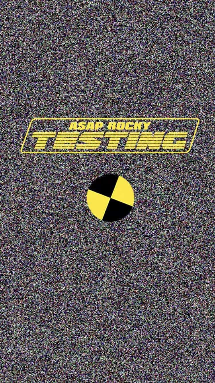 Asap Rocky Testing Gray Yellow Font Wallpaper