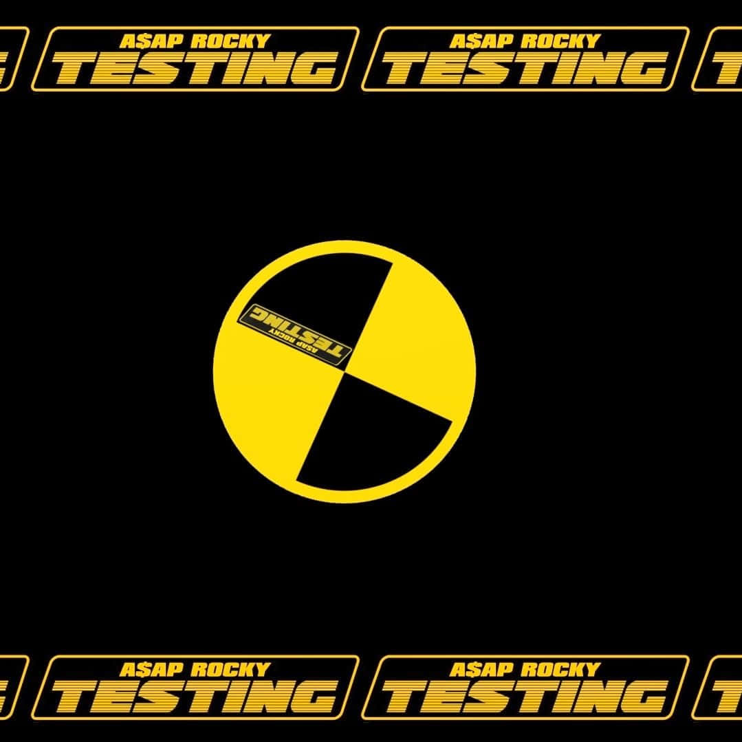 Asap Rocky Testing Black Yellow Circle Wallpaper
