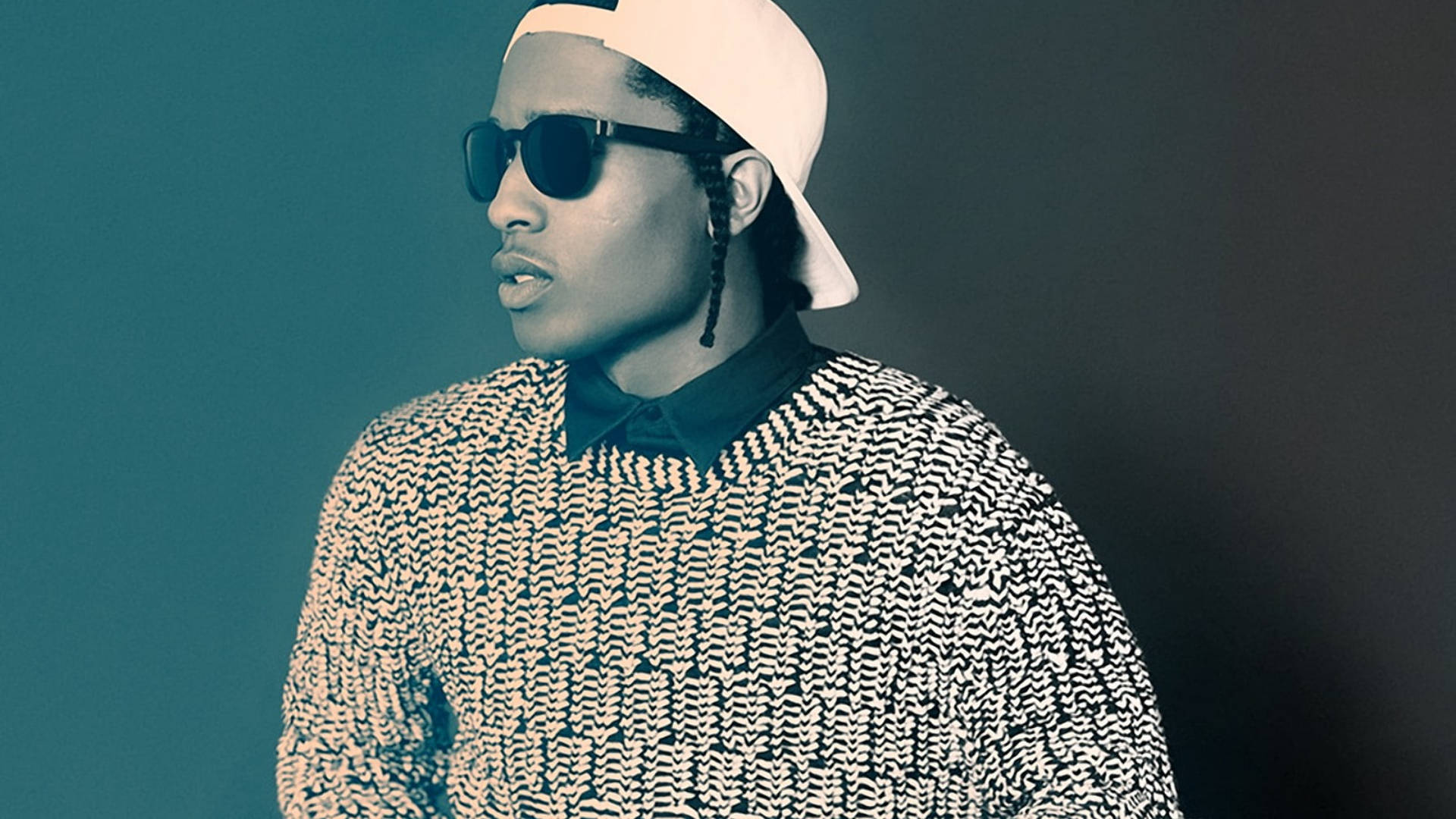 Asap Rocky With White Cap Background
