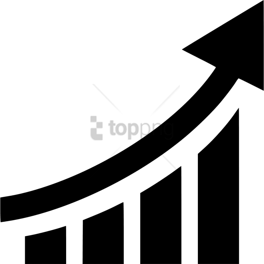 Ascending Bar Graphwith Arrow PNG