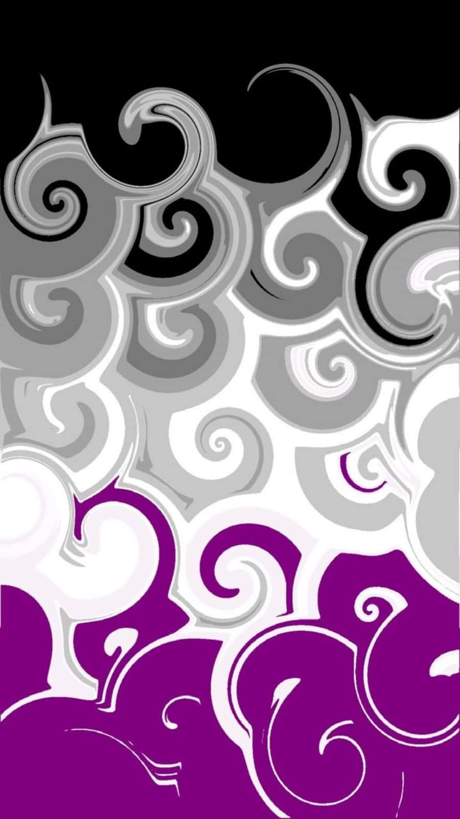 Purple And Black Swirls On A Black Background Wallpaper