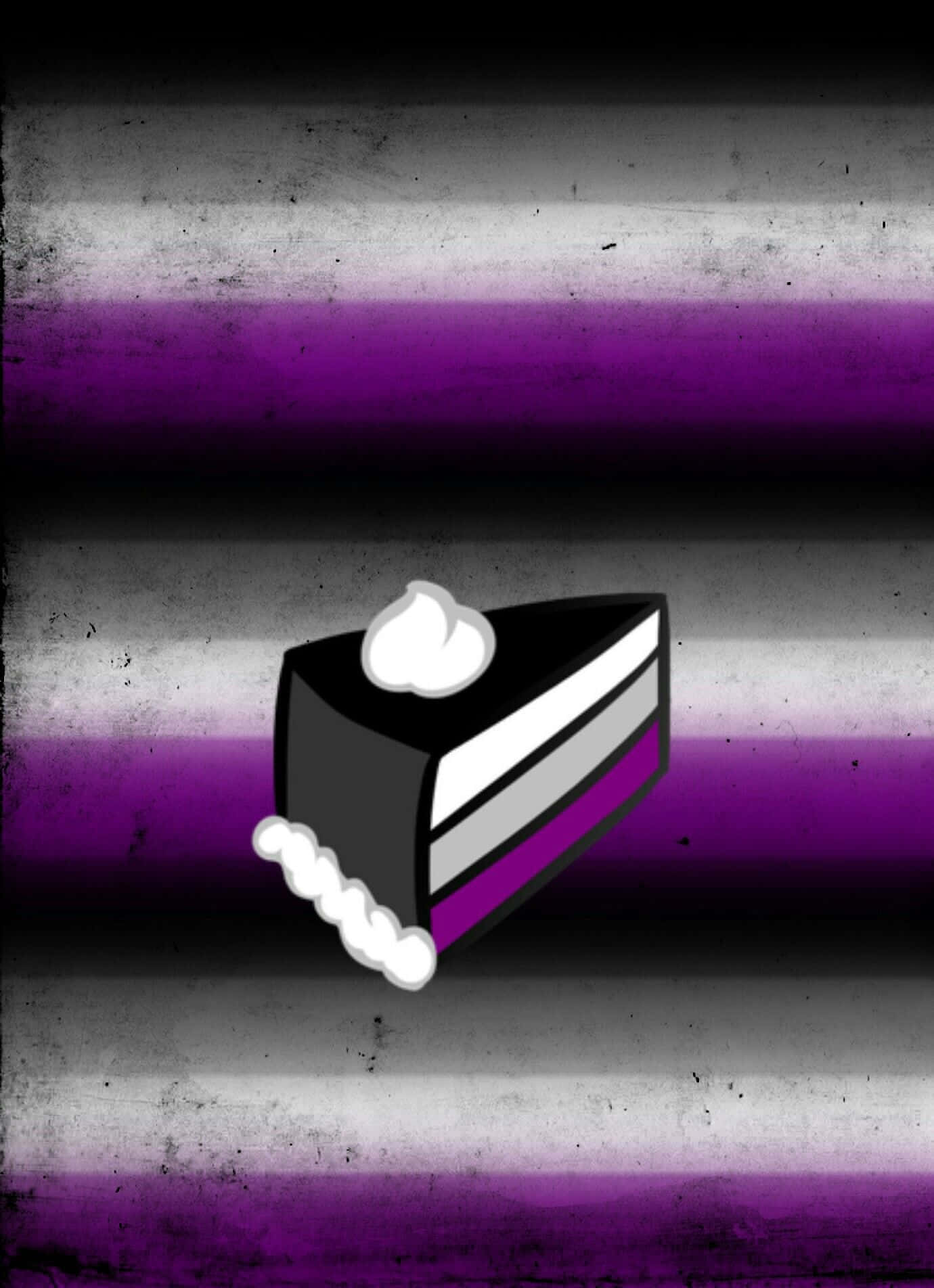 Tapettill Dator Eller Mobil Med Ace Cake Clipart Och Asexuell Symbol. Wallpaper