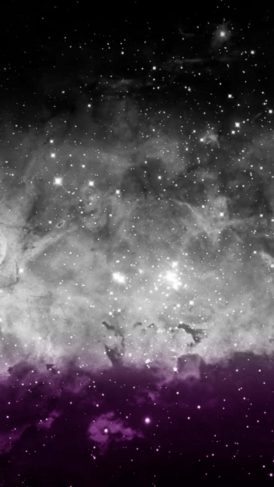 Enkönsöverskridande Galax Med Stjärnor Till Mobiltelefonen. Wallpaper