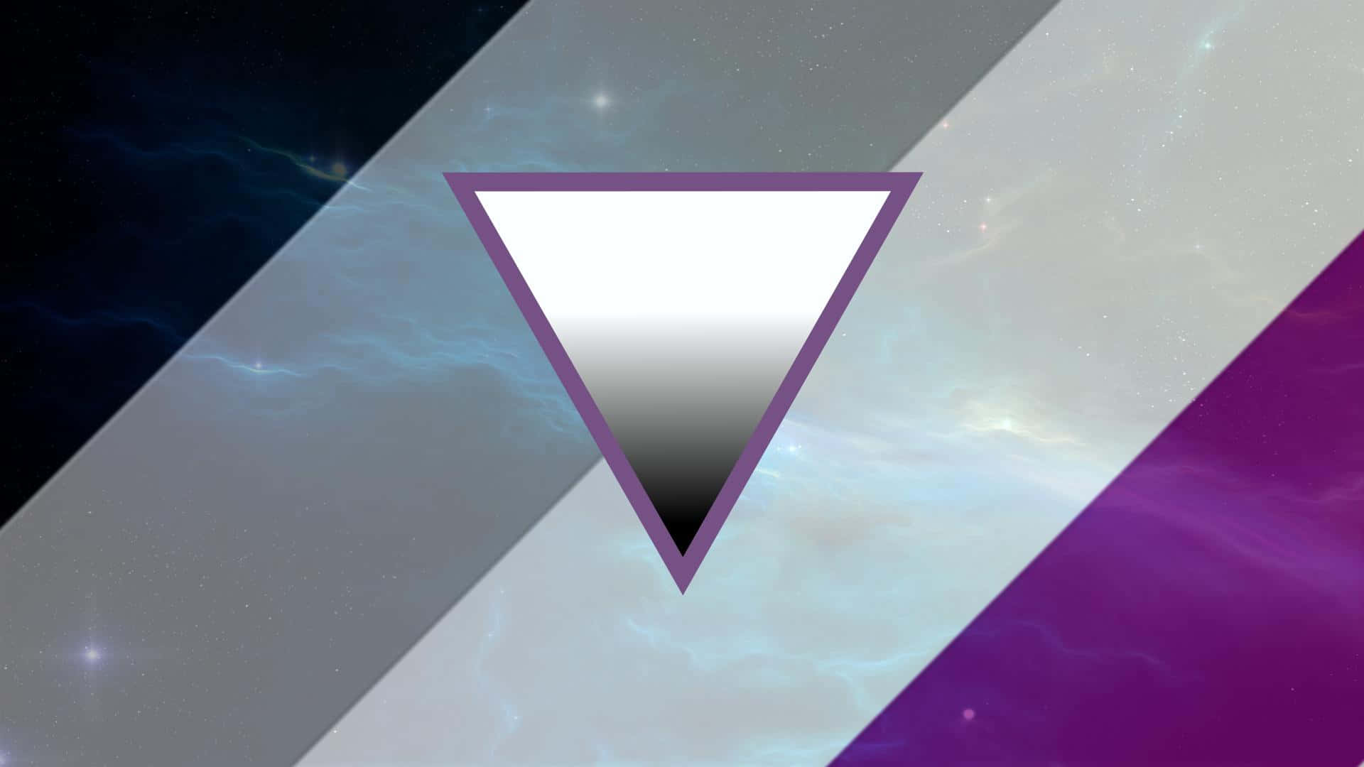 Untriángulo Púrpura Y Morado Con Una Estrella En El Centro Fondo de pantalla