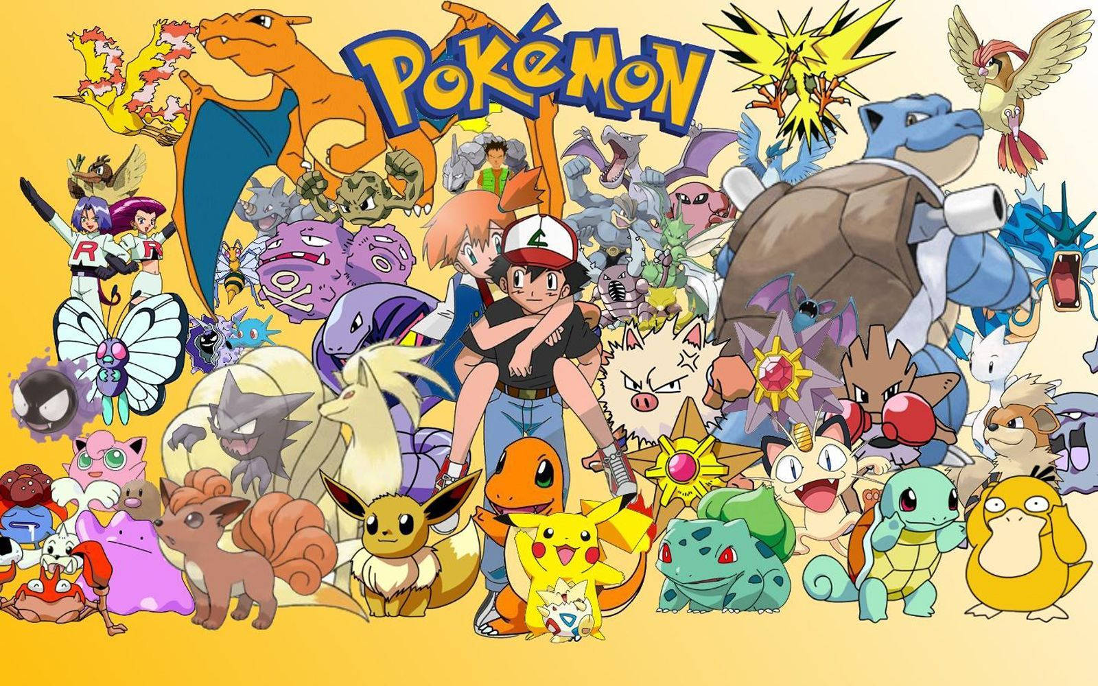 Ash Ketchum and Misty explore the world of Pokemon Wallpaper