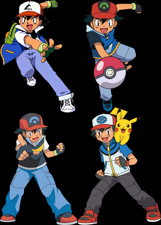 Ash Ketchum Evolution Pokemon PNG