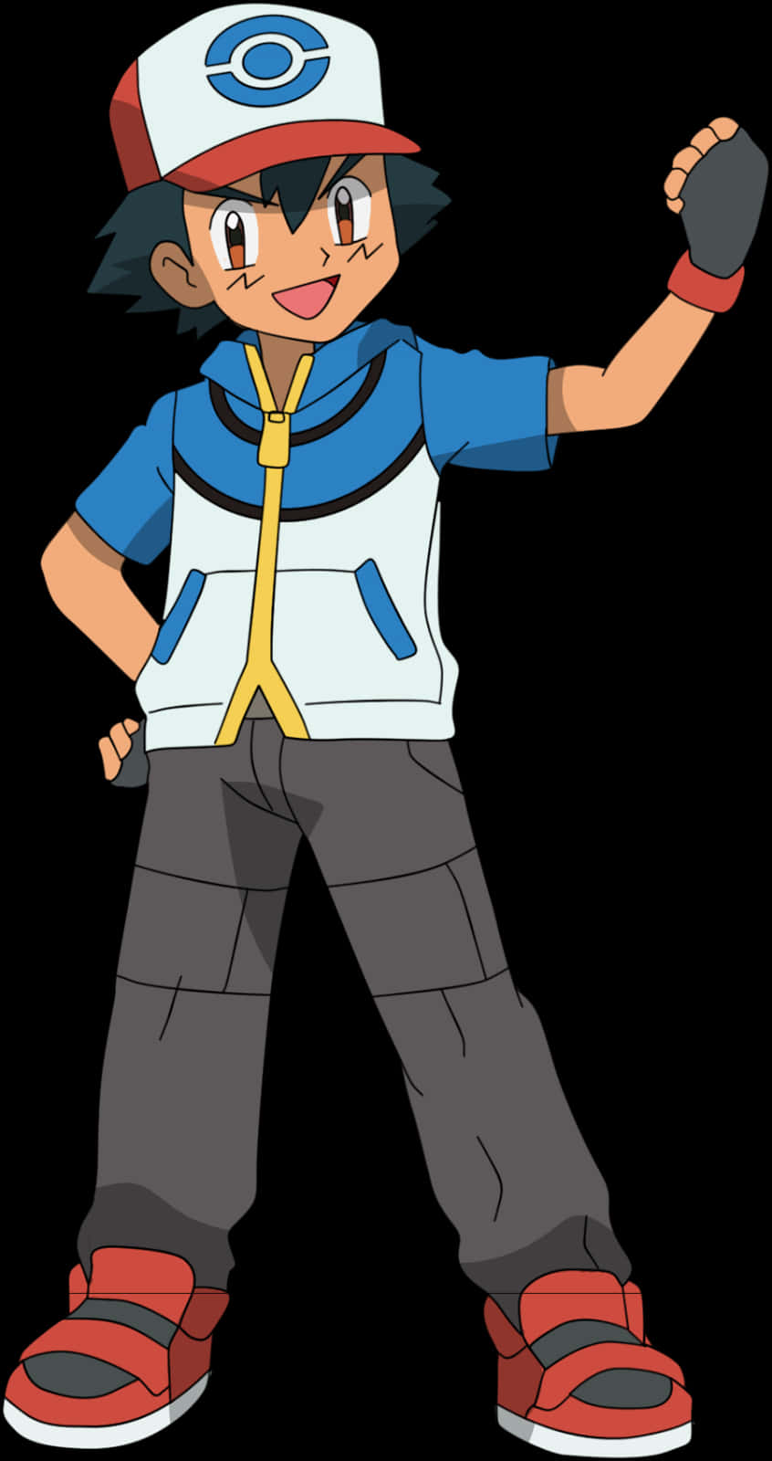 Download Ash Ketchum Pokemon Trainer Ready For Battle | Wallpapers.com