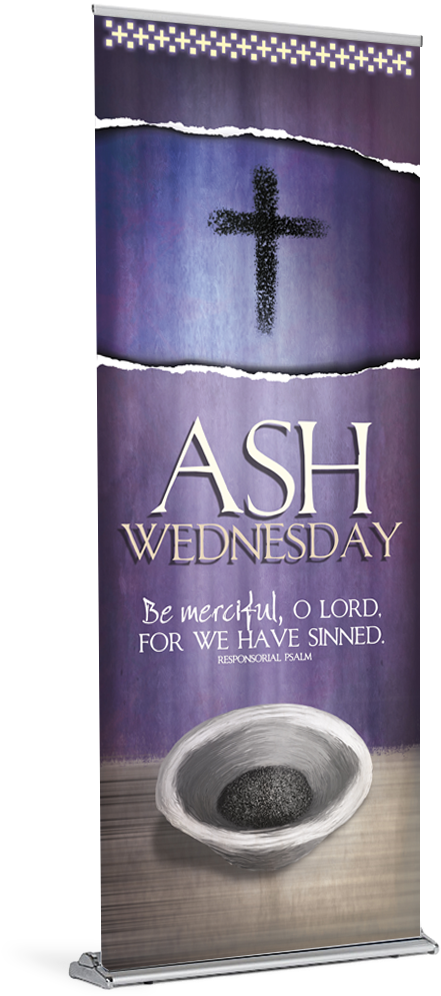 Ash Wednesday Banner Design PNG