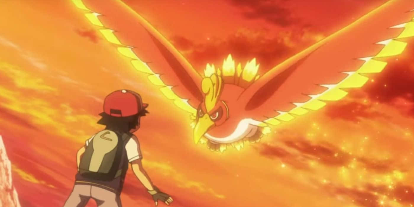 Ash With Ho-Oh Wallpaper