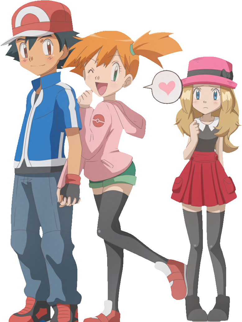 Ashand Friends Pokemon Characters PNG