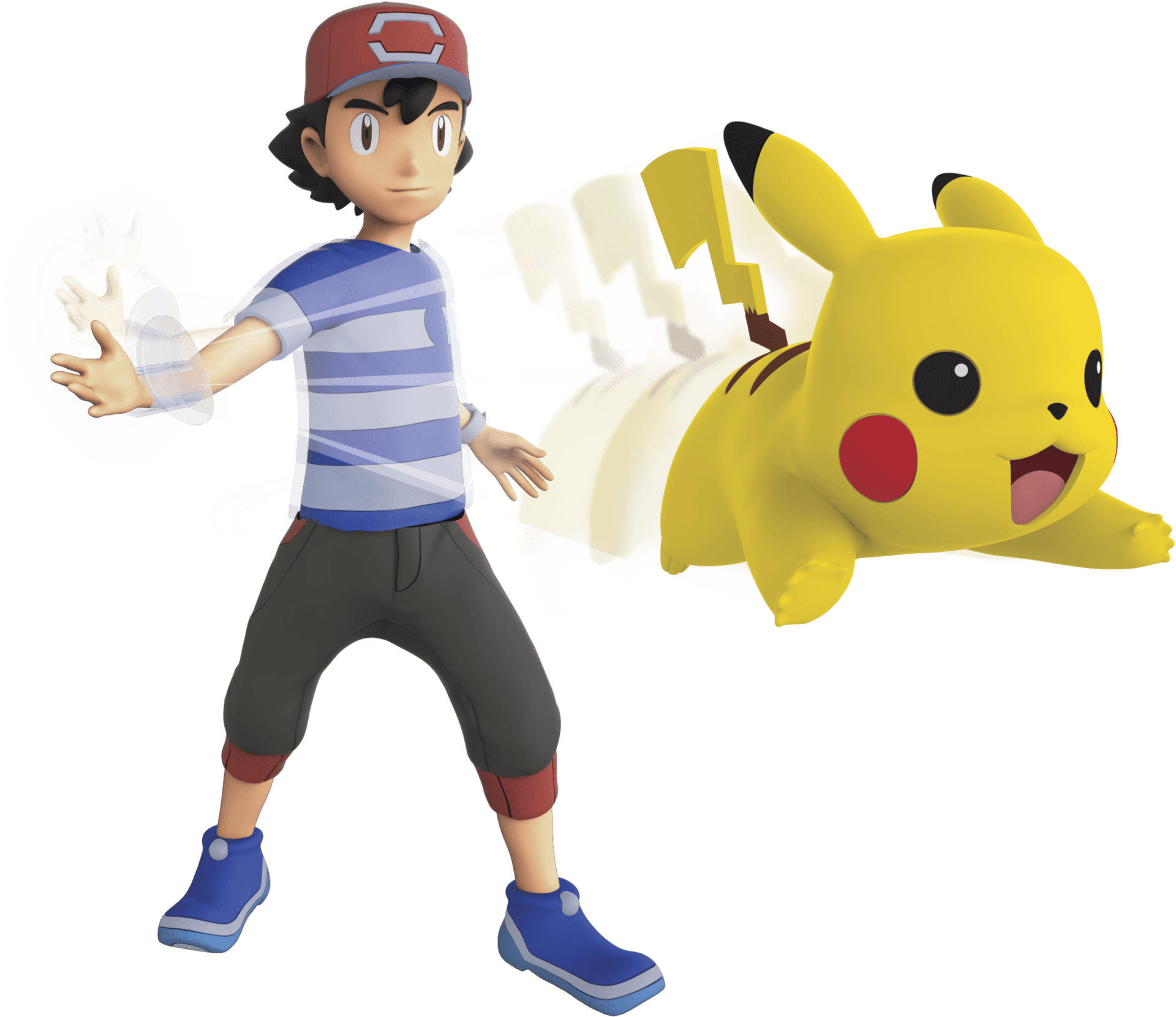 Ashand Pikachu Action Pose PNG