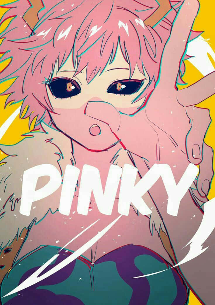 Personaggioanime Mina Ashido Illustrazione Pinky Sfondo