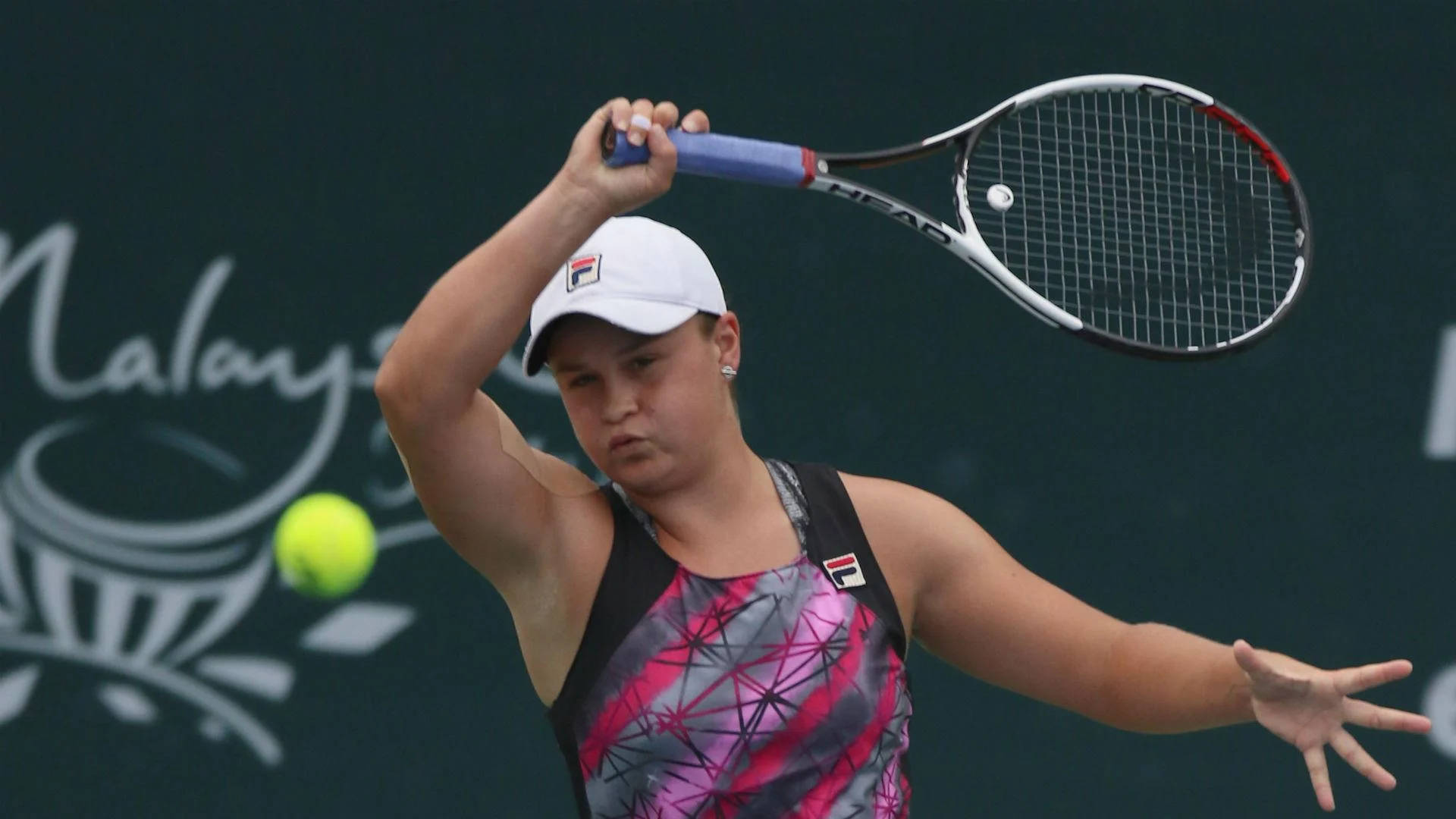 Ashleigh Barty And Approaching Tennis Ball Wallpaper