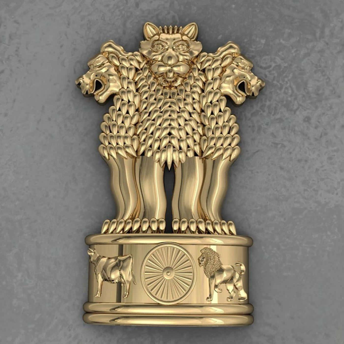 Ashoka Pillar Golden Pin Wallpaper