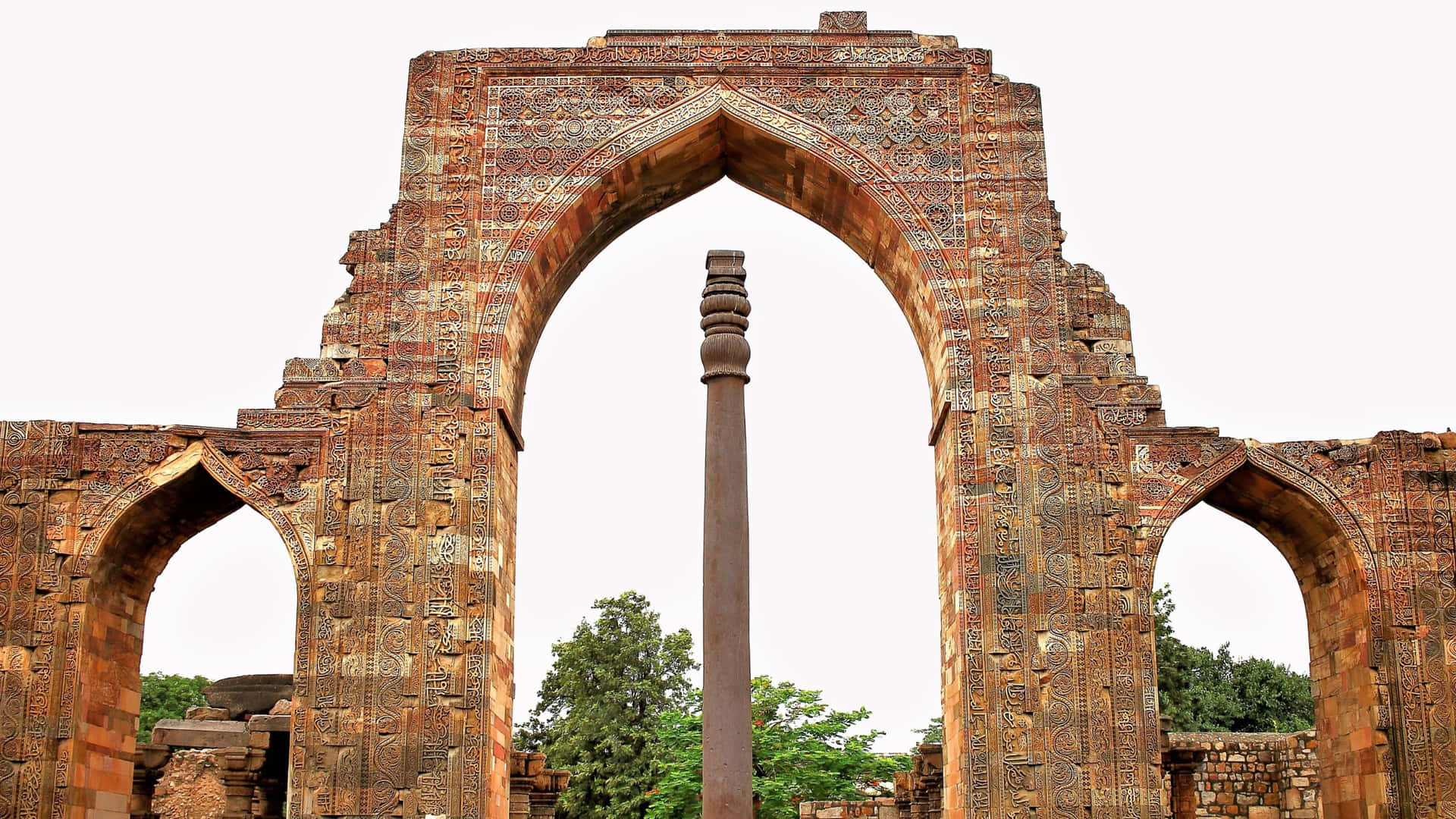 Pilarde Ashoka Monumento De Ferro. Papel de Parede