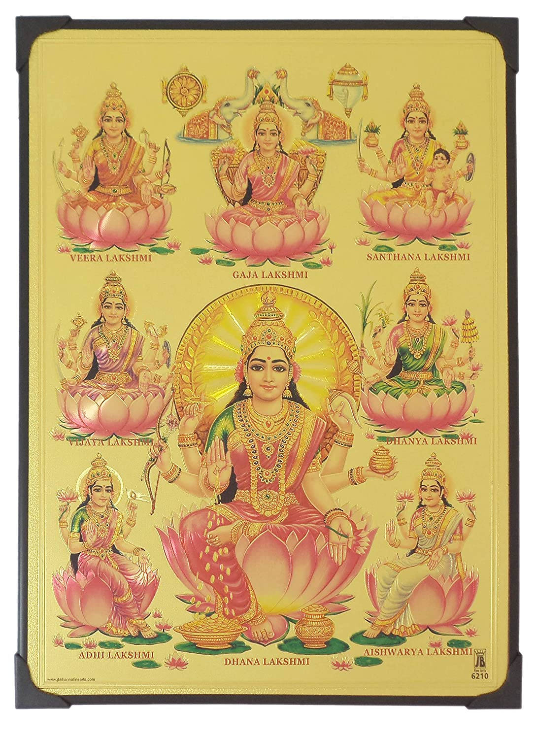 Ashta Lakshmi Hindu Goddess Of Prosperity Wallpaper