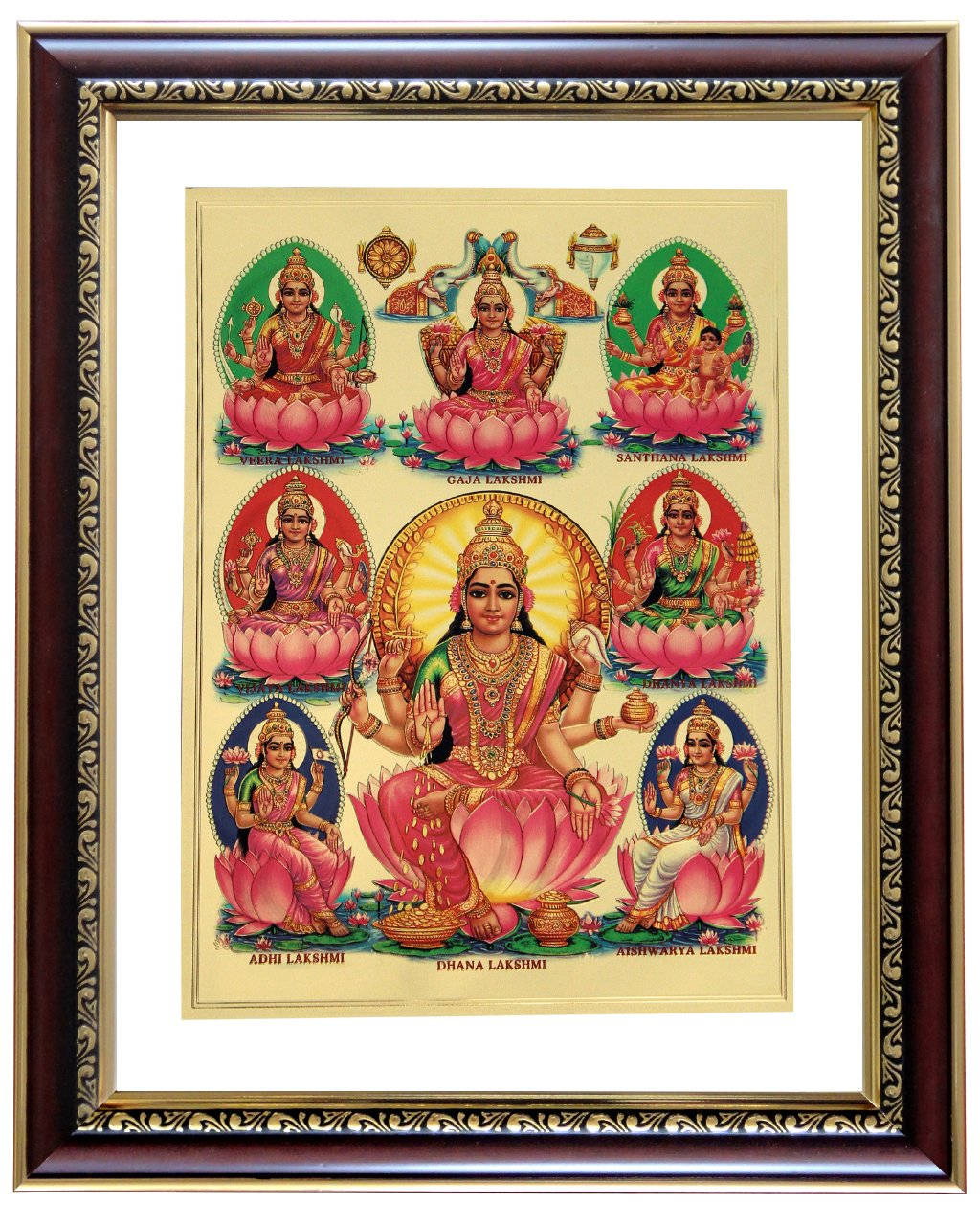 Ashta Lakshmi Religious Hindu Frame Wallpaper