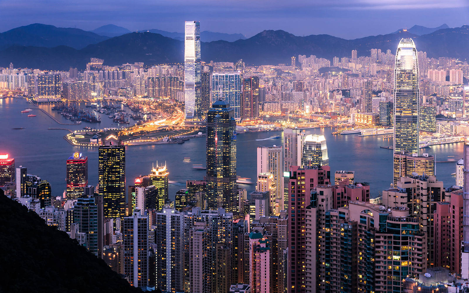Asian City Hong Kong Cityscape Wallpaper