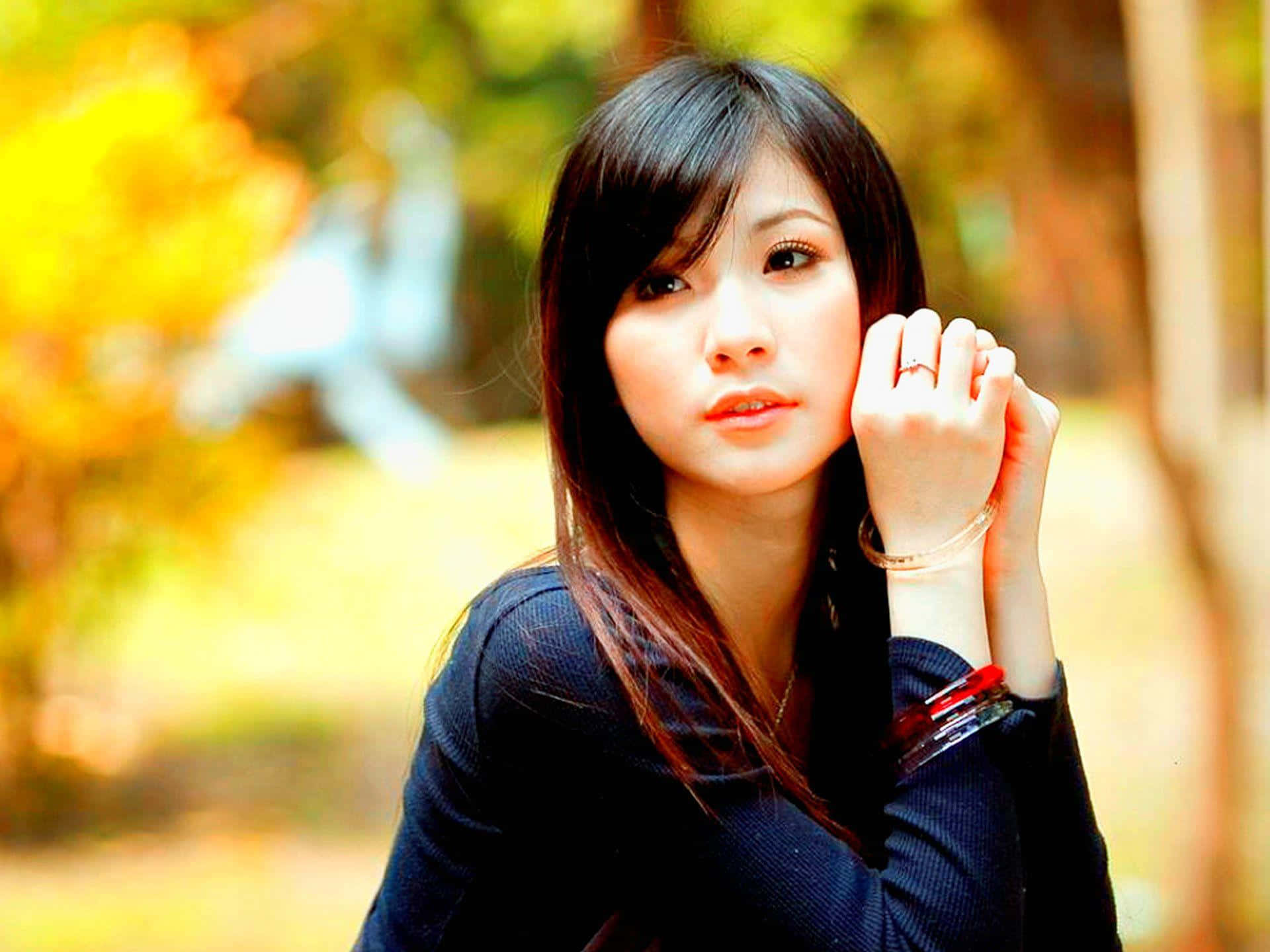 Black Haired Asian Girl Picture