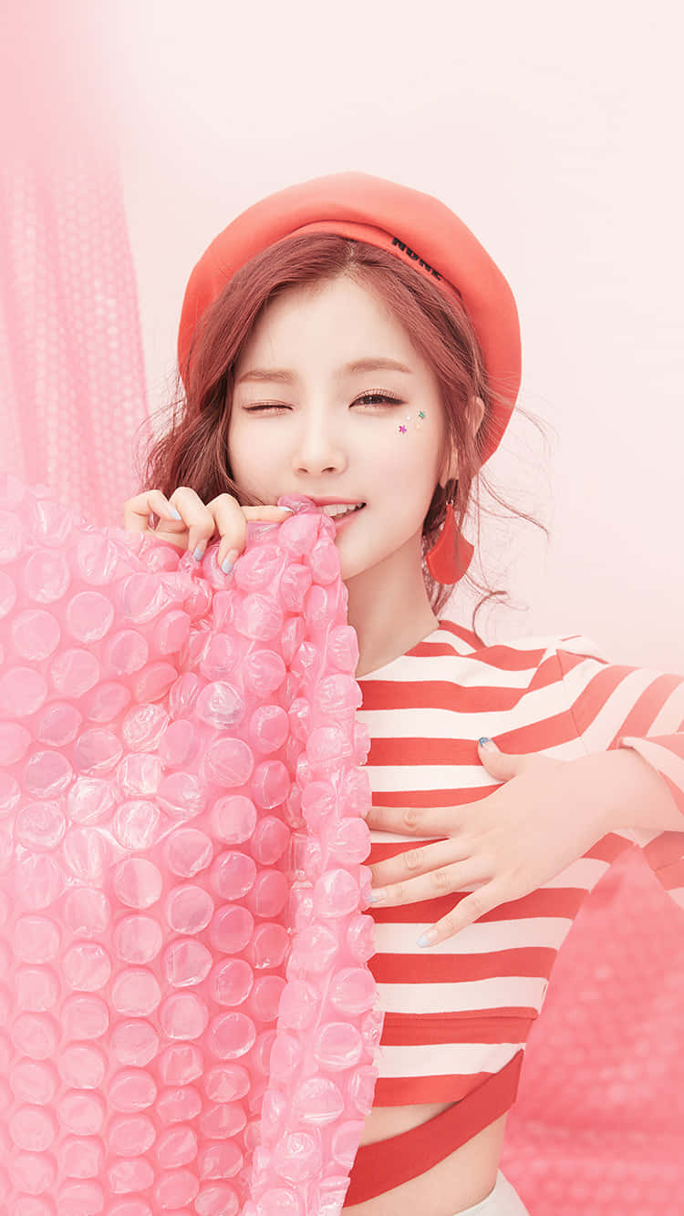 Asian Idol In Pink Wallpaper