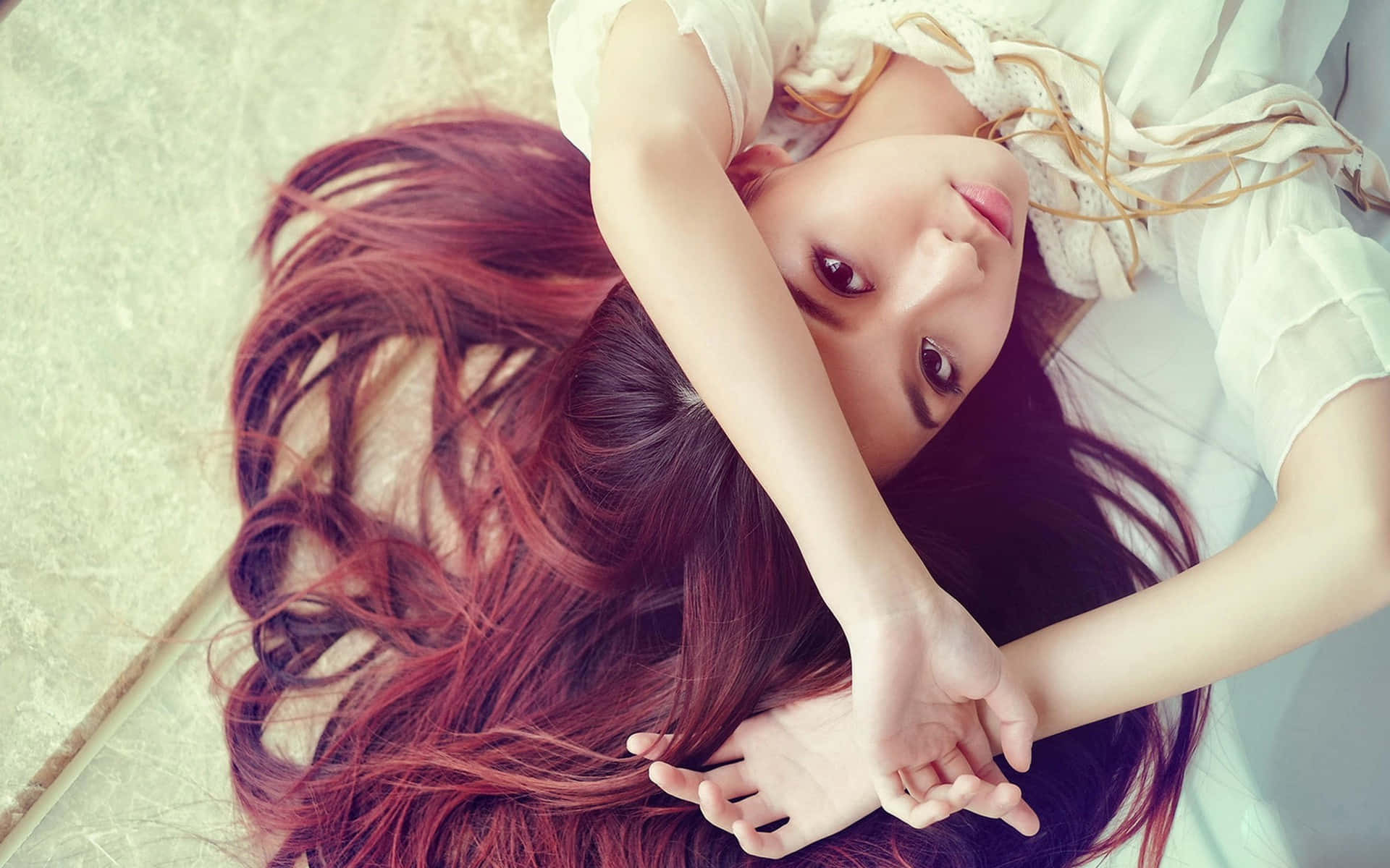 Asian Laying Down Background