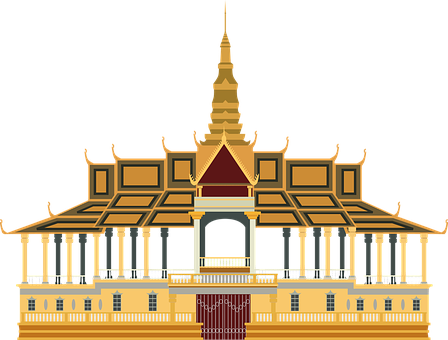 Asian Royal Palace Illustration PNG