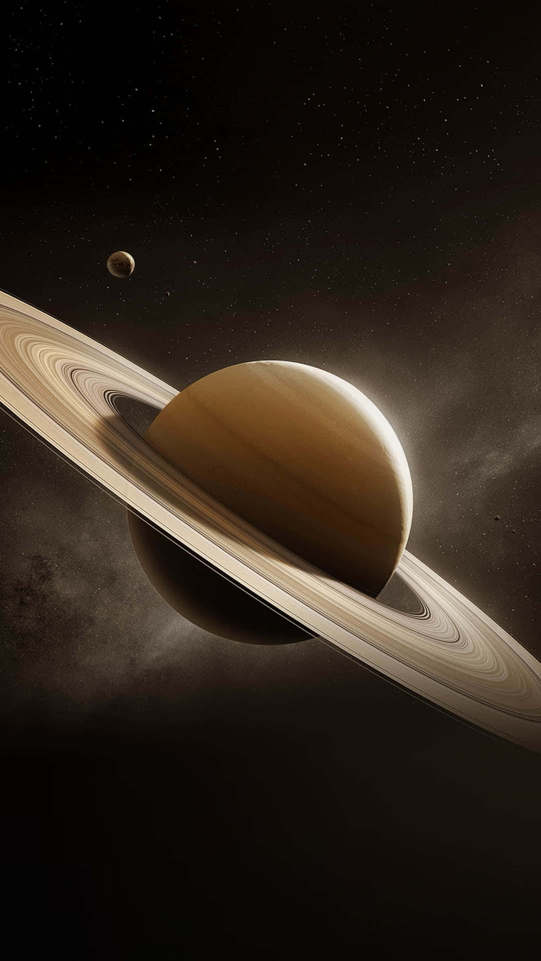Asombrosavista De Saturno En El Espacio.