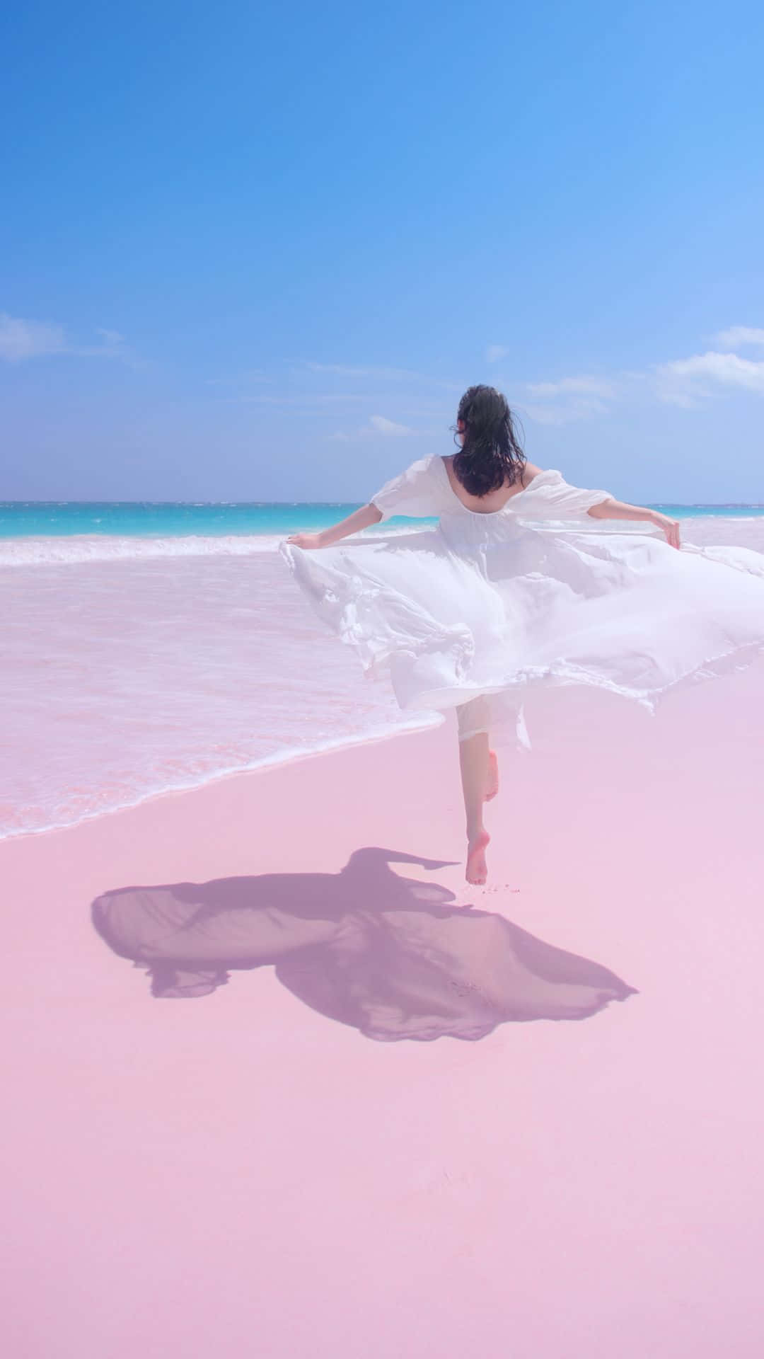 Asombrosoparaíso De Playa Rosa Fondo de pantalla