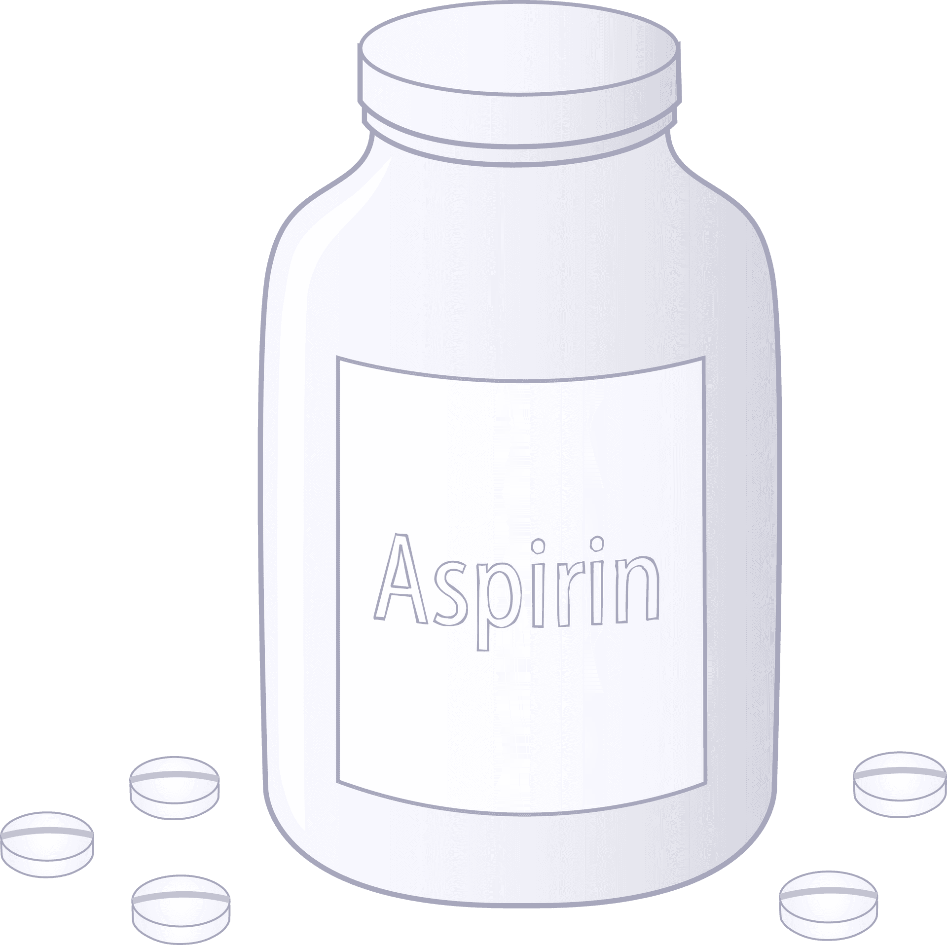 Aspirin Pill Bottleand Tablets PNG
