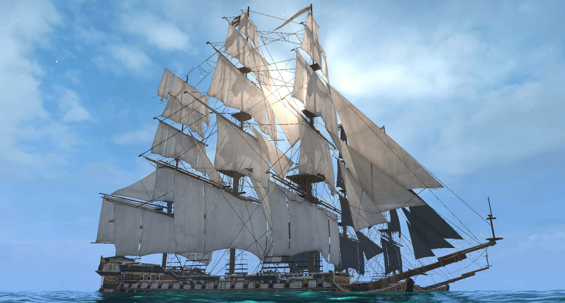 Intensocombate Naval En Assassin's Creed 4 Black Flag Fondo de pantalla